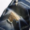 Maiyifu-GJ Men's Retro Classic Streetwear Denim Shorts Straight Ripped Jean Shorts Hip-Hop Casual Short Pant With Pockets (Blue,30) view 3