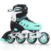 Inline Skates for Adults Men Women, Adjustable Aggressive Durable Roller Blades with Giant Wheels, High Performance Skates for Male Female Teal Size 10 11 12 view 1