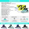Inline Skates for Adults Men Women, Adjustable Aggressive Durable Roller Blades with Giant Wheels, High Performance Skates for Male Female Teal Size 10 11 12 view 3