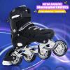 Inline Skates for Adults Men Women, Adjustable Aggressive Durable Roller Blades with Giant Wheels, High Performance Skates for Male Female Black Size 6 7 8 9 view 2