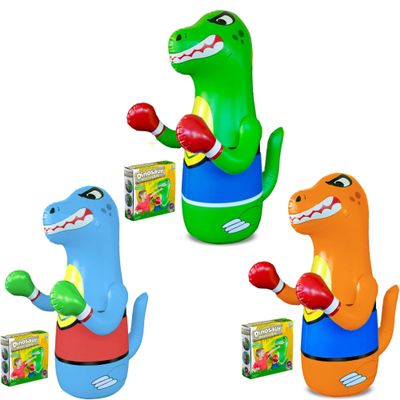 PREFERRED TOYS - Inflatable Kids Dinosaur Punching Bag - MMA - Green - 4 Feet Tall - Ages 3 to 14