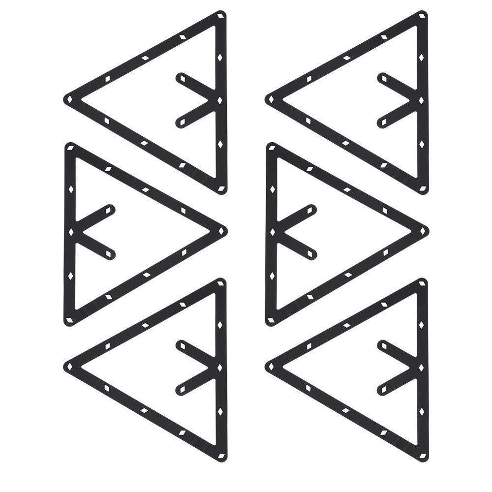 6PCS Rack Billiards Sheet, Pool Table Triangle Ball Holder Suitable for 8, 9, and 10 Ball Rack Billiard Table Pool Cue Accessories