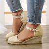 Ladmiple Sandals For Women With Arch Support Topic Open Toe Buckle Ankle Strap Espadrilles Flatform Wedge Casual Sandal view 2
