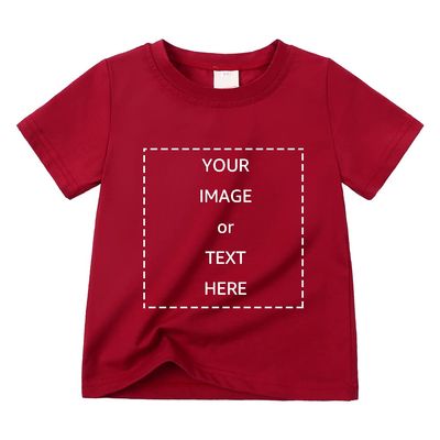 ZFTTZYMX Custom Boys Girls Short Sleeve T-Shirts Add Your Text Photo Design Personalized Kids Summer Crew Neck Tees
