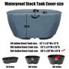 WORUO Waterproof Stock Tank CoverKeep Your Stock Tank and Pool Clean, Keep Leaves and Debris out, Tear-Resistant and UV Resistant for Dustproof Weather Resistant (for 150 Gallon Oval Tank) view 2