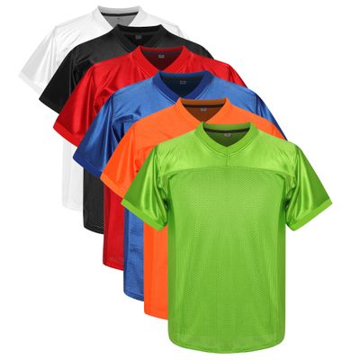 MESOSPERO Youth Football Jerseys,Blank Boys Athletic Practice Hip Hop Hipste Jersey Kids Sports Shirt S-XL(Boys Grass Green,Medium)