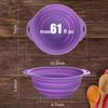 Jovilife Collapsible Mixing Bowl 2 Pack Camping Bowl Outdoor Hiking Travel 61 oz Collapsible Bowl for Storage and Mixing Food-Grade Silicone Food Storage Container(Purple) view 3