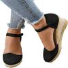 Ladmiple Women'S Platform & Wedge Sandals Size 5 Women's Summer Espadrilles Sandals Platform Sandals Wedge Ankle Strap Open Toe Sandals view 4