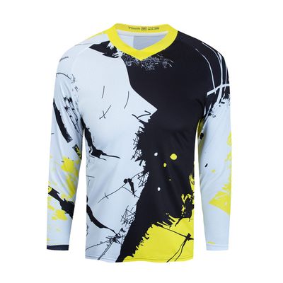 Child Element Racewear powersports Jerseys Cycling MTB Bicycle Mountain Bike Jersey Shirt for Youth Yellow