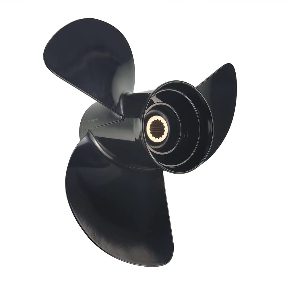 Xspeed Aluminum 3 Blades Outboard Propeller for 4-1/4" Gearcase Mercury Engines 40-140HP,15 Spline Tooth,RH (14x17)