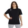 ARENA Team Unisex Panel Cotton T-Shirt Short Sleeve Crew Neck Regular Fit Workout Top Men's and Women's Active Tee, Black, Small view 1