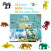 600+ Animal Habitat Stickers & 12 Habitat Scenes & 12 Coloring Pages Spiral Book for Kids Ages 12+ Innovative Car/Plane Activities | Develop Imagination & Creativity Design for Fun & Learning view 2