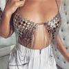 Trendy Sequin Chest Chain Body Chain Sexy Bikini Beach Bra Chain Nightclubs Bar for Women (Silver) view 2