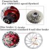 ZECHAO Mountain Bike Wheelset 26/27.5/29Inch,Disc Brake Double Wall Bike V-Brake Rim 32 Hole Sealed Bearings for 7/8/9/10/11 Speed Wheelset (Color : Red hub, Size : 26inch) view 2