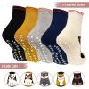 Artfasion Non Slip Socks for Women: Grip Novelty Dog Non Skid Ladies Funny Anti Slip Socks 5 Pairs for Pregnant Seniors Hospital Yoga Pilates 5-9 view 4