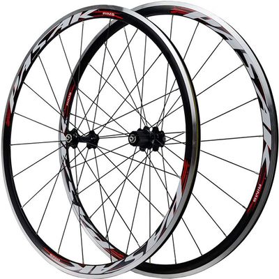 ZECHAO 700C Road Bike Wheels,C-Brake Double Wall Aluminum Alloy V-Brake Cycling Wheels Rim Height 30MM 24 Hole for 7/8/9/10/11/12 Speed Wheelset