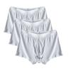 JEsilunmaMY Mens Silk Mid Waist Boxer Briefs Soft Comfortable Performance Underwear Seamless Breathable Stretch Underpants (Grey-3PC,X-Large) view 1