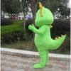 Professional Cute Green Dinosaur Fancy Dress Fursuit Birthday Party Mascot Costume Fursuit Furry Costume Birthday Party Fancy Dress Halloween Cosplay Birthday Party Cosplay Gift view 2