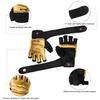 FitsT4 Sports Half Mitts MMA UFC Training Boxing Punch Bag Kickboxing Sparring Grappling Martial Arts Muay Thai Taekwondo Wrist Wraps Support Gloves for Women Men Kids Gold L view 3