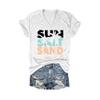 Sun Salt Sand Tank Top Dress Sun Salt Sand T Shirt Womens Funny Graphic Tee Coconut Tree Summer Tops Casual Loose Beach Tank Vintage Tops Tee V-Neck T Shirts Fun Gift Plus Size 5XL view 1