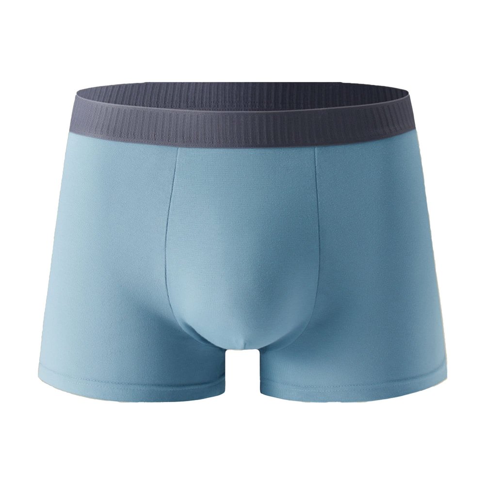 JEsilunmaMY Mens High Stretch Cotton Boxer Trunks Moisture-Wicking Breathable Underwear Soft Comfortable Pouch Boxer Briefs (Blue-1PC,3X-Large)
