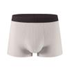 JEsilunmaMY Mens Moisture-Wicking Stripe Boxer Trunks Stretch Cotton Boxer Briefs with Pouch Comfortable Breathable Underwear (Grey-1PC,XX-Large) view 1