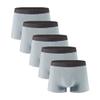 JEsilunmaMY Mens Moisture-Wicking Stripe Boxer Trunks Stretch Cotton Boxer Briefs with Pouch Comfortable Breathable Underwear (Blue10-5PC,X-Large) view 1