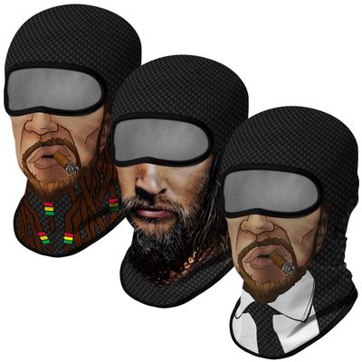 Red Plume 3PCS Balaclava Full Face Mask Ski Mask UV Protection Cover Motorcycle Full Face Mask for Men Women Outdoor Sports