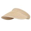 Croogo Women Summer Sun Hat Lady's Portable Beach Visor Straw Hat Ponytail Beach Hats for Travel Beach Shopping,Beige-KD10 view 2