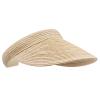 Croogo Women Summer Sun Hat Lady's Portable Beach Visor Straw Hat Ponytail Beach Hats for Travel Beach Shopping,Beige-KD10 view 3