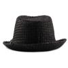 2 Pack Fedora Hat for Men Women Trilby Hat Panama Sun Jazz Cap Straw Hat view 4