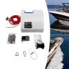 DOONARCES 25LBS 12V Saltwater Boat Electric Anchor Winch, Outdoor White Marine Electric Windlass Saltwater Boat Anchor Winch with Wireless Remote for Pontoon Fishing Boat, White (25LBS) view 2