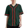 DIGITMON Women's Baseball Softball Jersey Button Down Premium Hip Hop T Shirts Uniform FGREENRED, 2X-Large view 1
