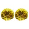 PATIKIL Cheerleading Pom Poms, 2 Pack PET Cheer Pom with Finger Holes for Sport Game Team Spirit Fun Dance Stage Events, Golden view 1