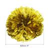 PATIKIL Cheerleading Pom Poms, 2 Pack PET Cheer Pom with Finger Holes for Sport Game Team Spirit Fun Dance Stage Events, Golden view 2
