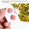 PATIKIL Cheerleading Pom Poms, 2 Pack PET Cheer Pom with Finger Holes for Sport Game Team Spirit Fun Dance Stage Events, Golden view 4