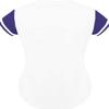 DIGITMON Women's Baseball Softball Jersey Button Down Premium Hip Hop T Shirts Uniform WHITEPURPLE, Medium view 3
