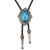 GelConnie Bolo Tie for Men Western Tie Silver Cowboy Tie Turquoise Bolo Tie Necklace American Indian Viking Bolo Tie for Women view 1