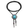 GelConnie Bolo Tie for Men Western Tie Silver Cowboy Tie Turquoise Bolo Tie Necklace American Indian Viking Bolo Tie for Women view 3
