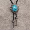 GelConnie Bolo Tie for Men Western Tie Silver Cowboy Tie Turquoise Bolo Tie Necklace American Indian Viking Bolo Tie for Women view 4
