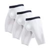 JEsilunmaMY Mens Anti-Chafing Long Boxer Briefs Summer Ice Silk Athletic Compression Underwear Quick-Drying Sport Boxer Brief (White-3PC,Large) view 1