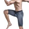 JEsilunmaMY Mens Anti-Chafing Long Boxer Briefs Summer Ice Silk Athletic Compression Underwear Quick-Drying Sport Boxer Brief (Grey-1PC,XX-Large) view 2