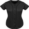 DIGITMON Women's Baseball Softball Jersey Button Down Premium Hip Hop T Shirts Uniform BLACKBLACK, X-Large view 2
