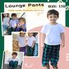 Ekouaer Boys 3 Pack Pajama Pants Soft Elastic Waist Kids Pajama Bottoms Plaid Lounge Pants with 2 Pockets view 4