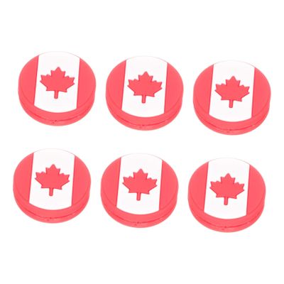 WHAMVOX National Flag Designed Tennis Racket Vibration Dampeners Silicone Shock Absorbers for Racquet Sports Accessories 6-Pack 0.98X0.98X0.23In