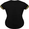 DIGITMON Women's Baseball Softball Jersey Button Down Premium Hip Hop T Shirts Uniform BLACKYELLOW, X-Small view 3