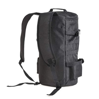 Cylindrical Fishing Tackle Backpack, Water Resistance Fishing Backpack with Rod Holder, Large Fishing Bag for Fishing Gear, Multifunctional Large Fishing Carryall Bag Reel Lure Storage Bag(Black)