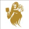 Eyecandy Decals Pickleball Grim Reaper 6" Gold Decal Sticker view 1