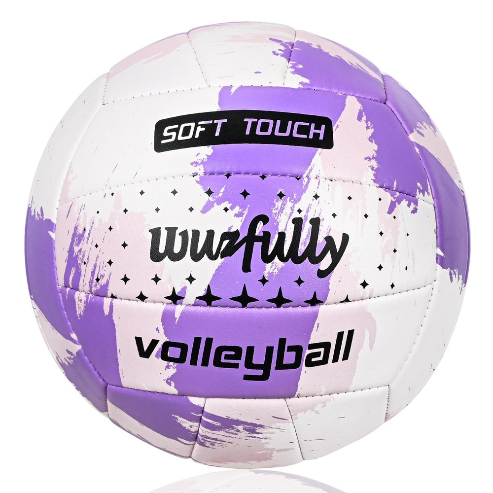 Wuzfully Volleyball Official Size 5,Soft Volleyballs for Backyard Beach Park Play Games Practice Volleyball for Beginner Teenager(Best Gift)