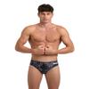 ARENA Performance Men's Kikko Pro Swim Brief Chlorine Resistant MaxLife Athletic Practice Swimsuit, Black/Black Multi, US Size 38